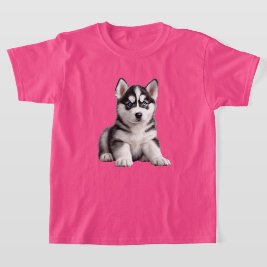 Kinderen Husky Puppy T-shirt (Laagn)