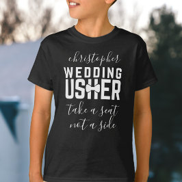 Kinderen Huwelijks Usher Neem Een Stoel Custom T-s T-shirt