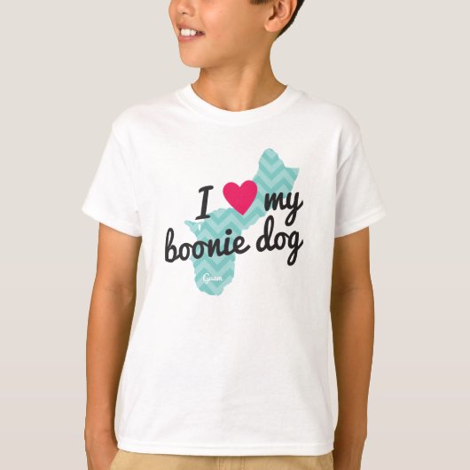 Kinderen I Love My Boonie Dog Shirt (Blue) (Voorkant)