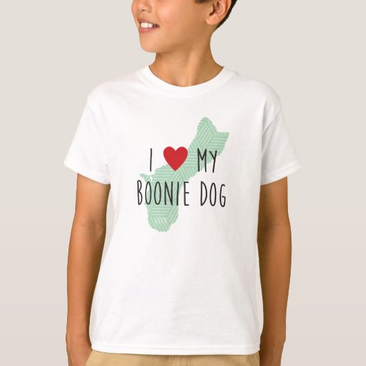 Kinderen I Love My Boonie Dog Shirt (Green) (Voorkant)