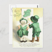 Kinderen Ierse kaart Erin Go Bragh (Voorkant / Achterkant)