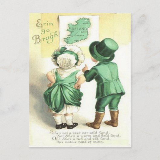 Kinderen Ierse kaart Erin Go Bragh (Voorkant)