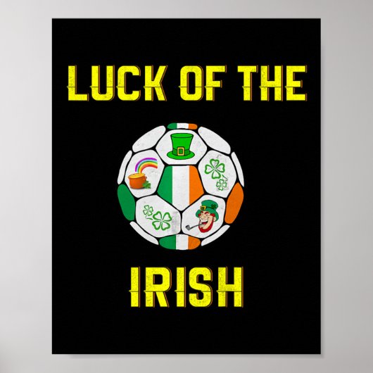 Kinderen Ierse Vlag Ierland Voetbal Byll Kunst  Poster (Voorkant)