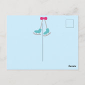 Kinderen IJs Schaats Verjaardagsfeest Uitnodiging  (Achterkant)