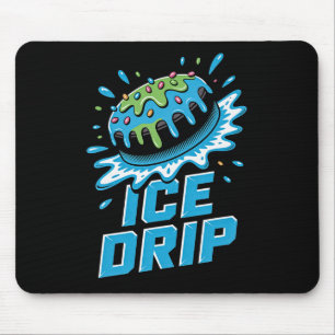Kinderen IJshockeypuck Drip Grafisch IJscrème Drip Muismat