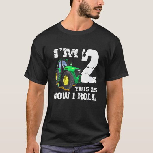 Kinderen ik ben 2 Boerderij Barnyard Tractor 2e Bi T-shirt (Voorkant)