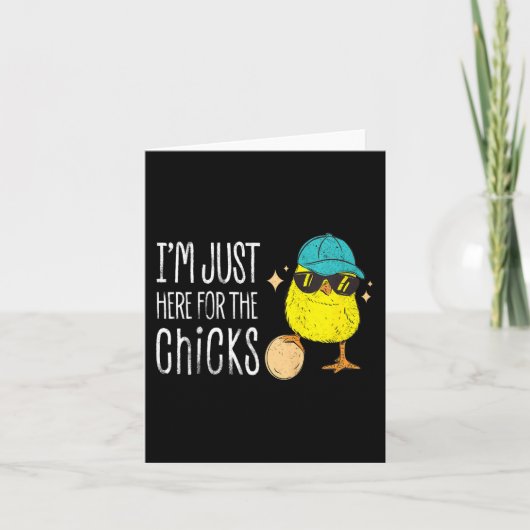 Kinderen ik ben hier alleen voor de kippen Schatti Kaart (Voorkant)