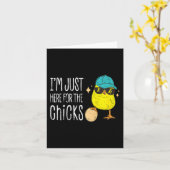 Kinderen ik ben hier alleen voor de kippen Schatti Kaart (Gele Bloem)