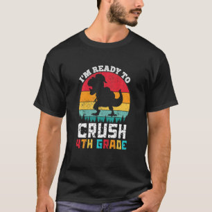 Kinderen ik ben klaar om 4e vierde klas dinosaurus t-shirt