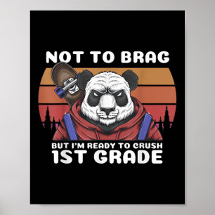 Kinderen Ik ben klaar om de 1e klas kleuterschool  Poster