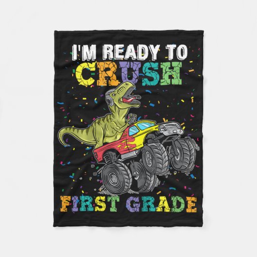 Kinderen ik ben klaar om de eerste klas monstertru fleece deken (Voorkant)