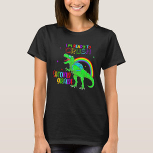 Kinderen ik ben klaar om de tweede klas dinosaurus t-shirt