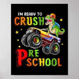 Kinderen Ik ben klaar om Pre-k dinosaurus terug na Poster