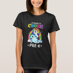 Kinderen ik ben klaar om Pre K Narwhal Unicorn Rug T-shirt