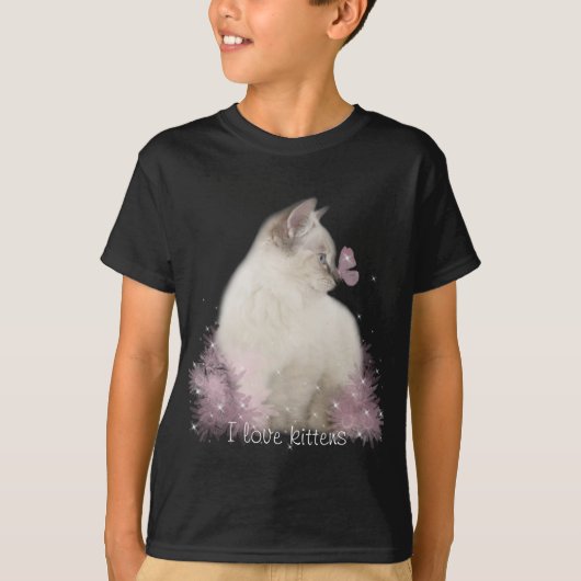 kinderen Ik hou van kittens t-shirt (Voorkant)