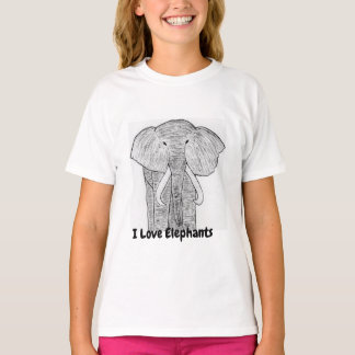Kinderen Ik hou van olifanten T-shirt