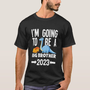 Kinderen, ik word een grote broer van 2023 Dino Di T-shirt