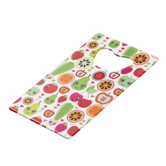 kinderen illustratieappel creditkaart flessenopener (Voorkant Gekanteld)