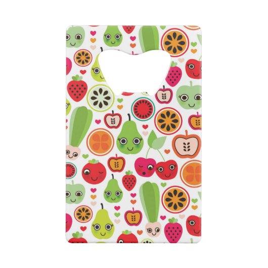 kinderen illustratieappel creditkaart flessenopener (Achterkant)