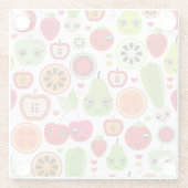 kinderen illustratieappel glazen onderzetter (Achterkant)