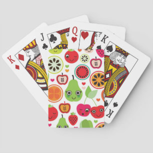 kinderen illustratieappel pokerkaarten