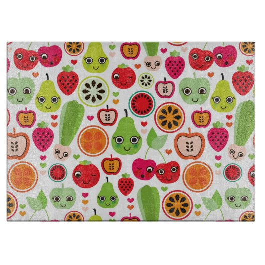 kinderen illustratieappel snijplank (Voorkant)