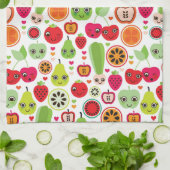 kinderen illustratieappel theedoek (Gevouwen)