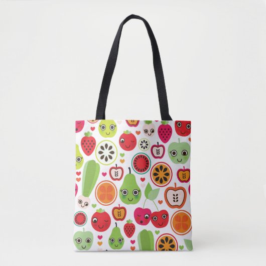 kinderen illustratieappel tote bag (Voorkant)