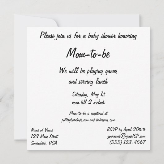 Kinderen in Bubble Bath Baby shower Invitation Kaart (Achterkant)