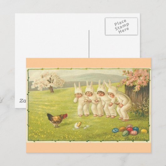 Kinderen in Bunny Suits Briefkaart (Voorkant / Achterkant)