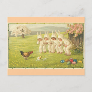 Kinderen in Bunny Suits Briefkaart