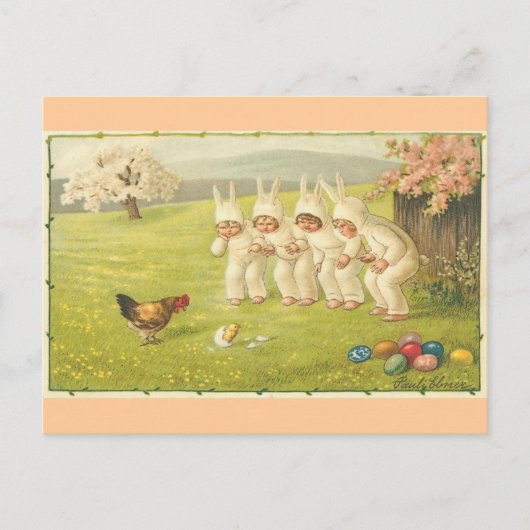 Kinderen in Bunny Suits Briefkaart (Voorkant)