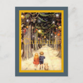 Kinderen in Christmas Lane Briefkaart (Voorkant)