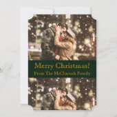 Kinderen in Christmas Lane Platte Fotokaart Kaart (Achterkant)