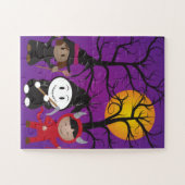 Kinderen in Costume Halloween Puzzle Legpuzzel (Horizontaal)