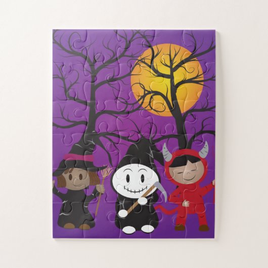 Kinderen in Costume Halloween Puzzle Legpuzzel (Verticaal)