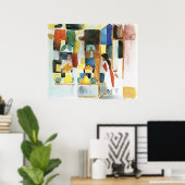 Kinderen in de groenteshop (I) van augustus Macke Poster (Thuiskantoor)