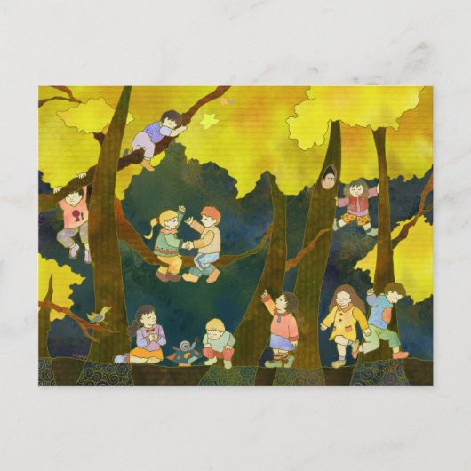 Kinderen in de hemel briefkaart (Voorkant)