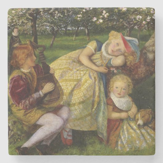 Kinderen in de Koningsboomgaard Stenen Onderzetter (Voorkant)