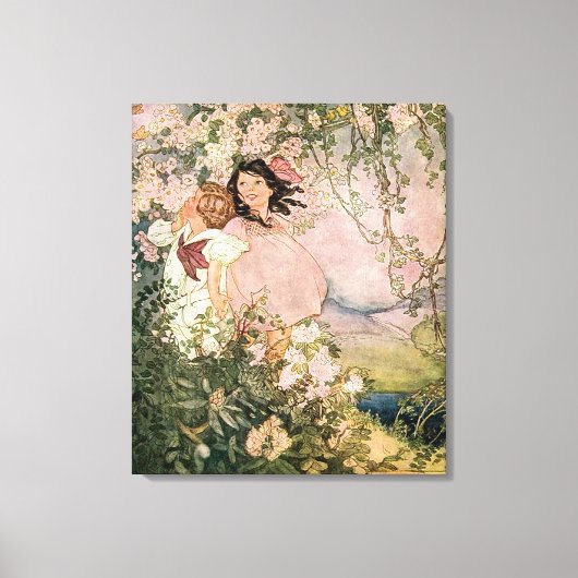 Kinderen in de lente van Ruth Hallock Canvas Afdruk (Voorkant)