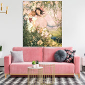 Kinderen in de lente van Ruth Hallock Canvas Afdruk (Insitu (Woonkamer))