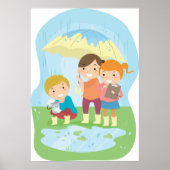 Kinderen in de regen poster (Voorkant)