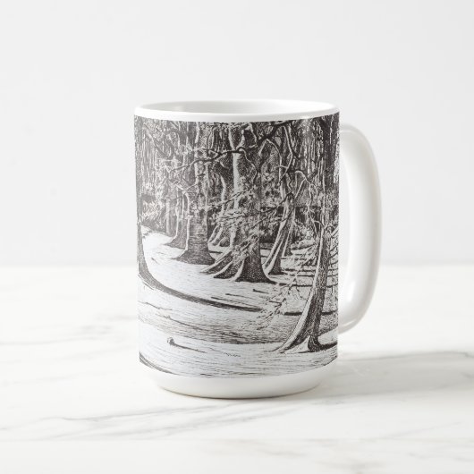 KINDEREN IN DE SNEEUW Kunst Kerst Mok (Voorkant rechts)