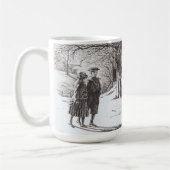 KINDEREN IN DE SNEEUW  Kunst Kerst Mok (Links)