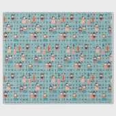 Kinderen in de traditionele Koreaanse Hanbok (Sage Cadeaupapier (Vlak)