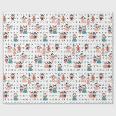 Kinderen in de traditionele Koreaanse Hanbok (zwar Cadeaupapier (Vlak)