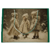 Kinderen in de winter groot cadeauzakje (Voorkant)