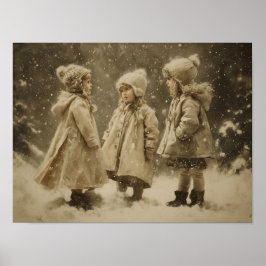 Kinderen in de winter poster