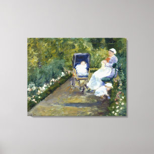 Kinderen in een tuin (De Verpleegster) Mary Cassat Canvas Afdruk