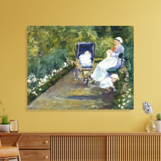 Kinderen in een tuin (De Verpleegster) Mary Cassat Canvas Afdruk (Insitu (Woonkamer))